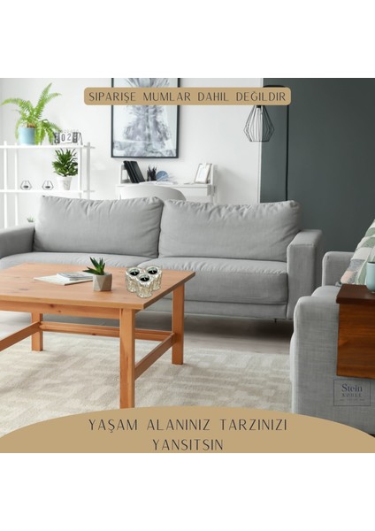 Şamdan Dekoratif Mumluk Şamdan Tealight Mum Uyumlu Erimiş Mum Orta Model modelleri
