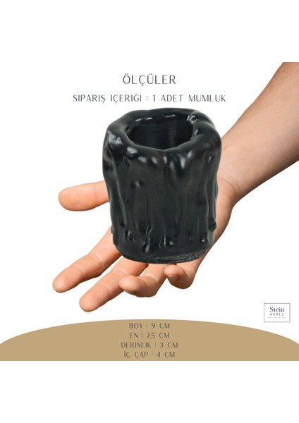 Şamdan Dekoratif Mumluk Şamdan Tealight Mum Uyumlu Erimiş Mum Orta Model fiyatları