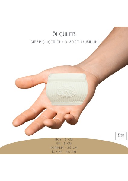 Şamdan Dekoratif Mumluk Şamdan Tealight Mum Uyumlu Mini Çizgili Çiçekli Model fiyatları