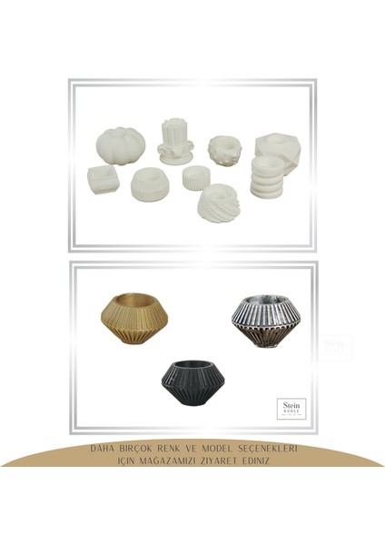 Şamdan Dekoratif Mumluk Şamdan Tealight Mum Uyumlu Elmas Model