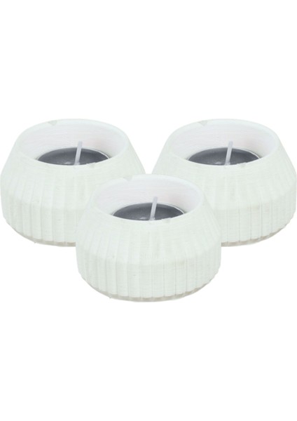 Şamdan Dekoratif Mumluk Şamdan Tealight Mum Uyumlu Çizgili Model