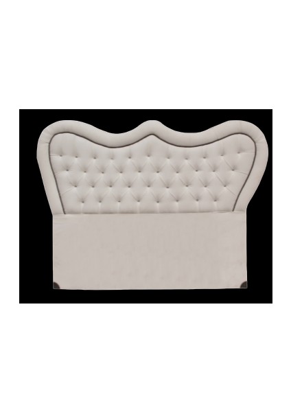 Başlık Alc Zümra Model 90CM Baby Face Kumaş Modern Kapitone Krem Renk El Yapımı