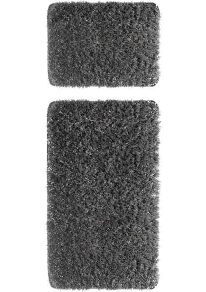 Douro Shaggy 2li Banyo Paspası Füme Kaydırmaz Taban 60 x 100 - 50 x 60 fiyatları