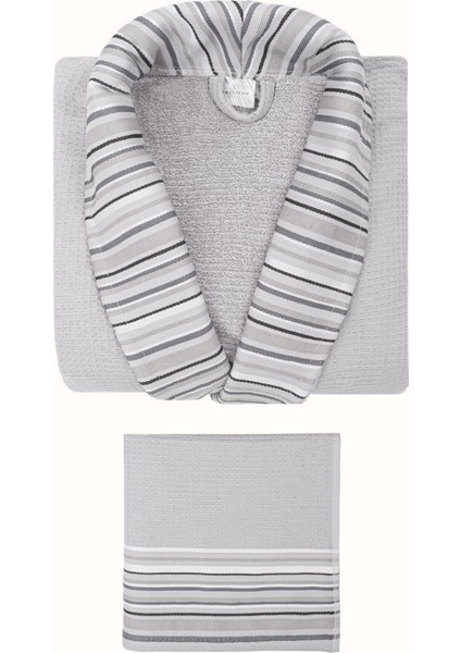 Limira 2li Set Gri Pamuk 1 Bornoz L-XL 1 Havlu 50x90 2237 fiyatları