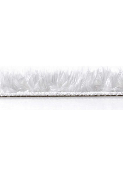 Douro Shaggy 2li Banyo Paspası Beyaz Kaydırmaz Taban 60 x 100 - 50 x 60