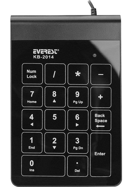 Everest KB-2014 USB Dokunmatik Numerik Standart Klavye Siyah