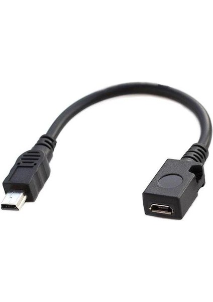 Micro USB Mini USB Çevirici Kablolu 10 cm Micro USB 5 Pin USB Çevirici