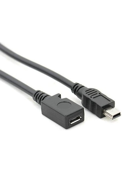 Micro USB Mini USB Çevirici Kablolu 10 cm Micro USB 5 Pin USB Çevirici