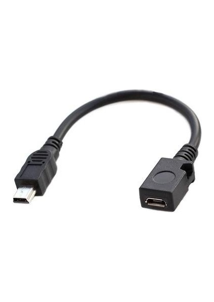 Micro USB Mini USB Çevirici Kablolu 10 cm Micro USB 5 Pin USB Çevirici