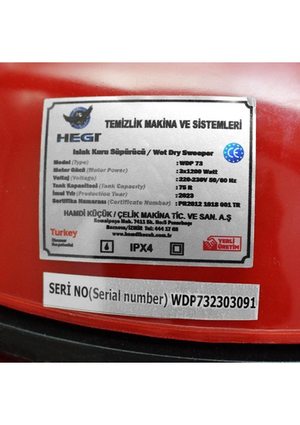 Wdp 73 3600W Islak - Kuru Vakumlu Elektrikli Süpürge 75 L Paslanmaz Kazan modelleri