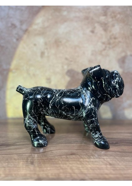 Bulldog Köpek Mermer Efekt Biblo Heykel modelleri