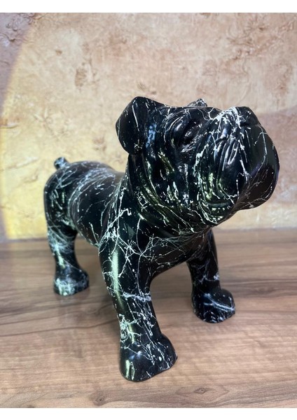 Bulldog Köpek Mermer Efekt Biblo Heykel fırsatları