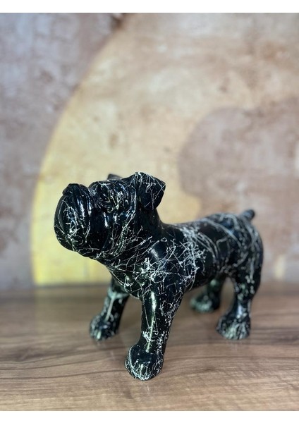 Bulldog Köpek Mermer Efekt Biblo Heykel indirimleri