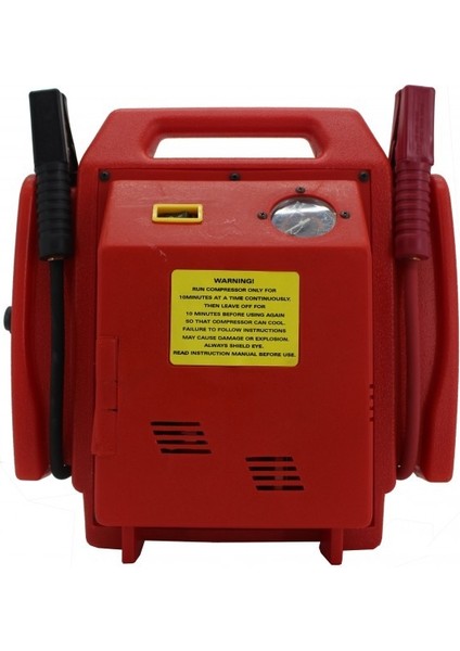 Hava Kompresörlü LED Aydınlatmalı 12V Çakmak Çıkışlı Akü Takviye Cihazı Araç Başlatıcı Renkli fırsatları