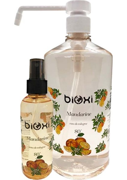 ® Mandarin 80° Kolonya 1 LT Sprey Başlıklı + 150 ML - Mandalina Esansıyla Uzun Süreli Ferahlık ve Hijyen