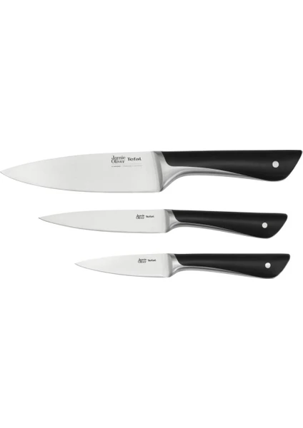 Jamie Oliver 15 cm Profesyonel, 12 cm Yardımcı, 9 cm Soyma Şef Başlangıç Bıçak Seti - 2100126790