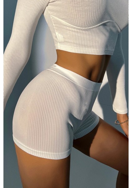 Kadın Beyaz Kaşkorse Bustiyer Boxer İç Çamaşır Takımı 60400 fiyatları