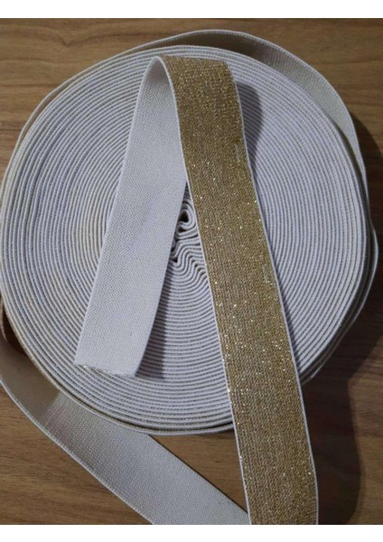 Sarı Simli 3 cm Bel ve Paça Lastiği 1 Paket 5 Metre