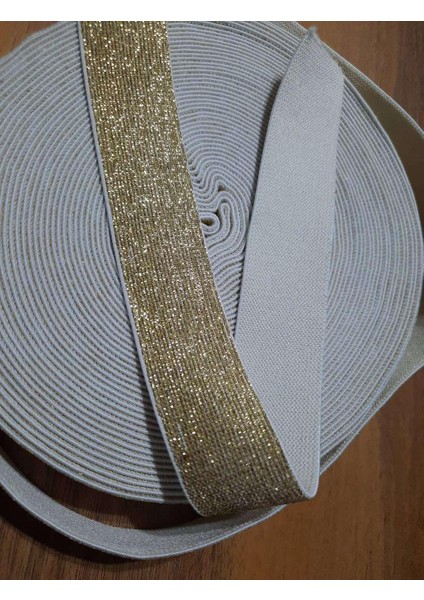 Sarı Simli 3 cm Bel ve Paça Lastiği 1 Paket 5 Metre