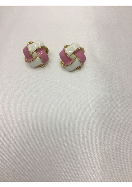 2 Renkli (Pembe Beyaz) Düğüm Küpe fiyatları
