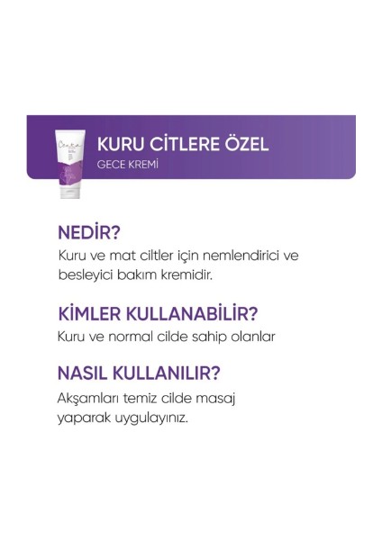 Kuru Ciltlere Özel Gece Kremi 50ML modelleri