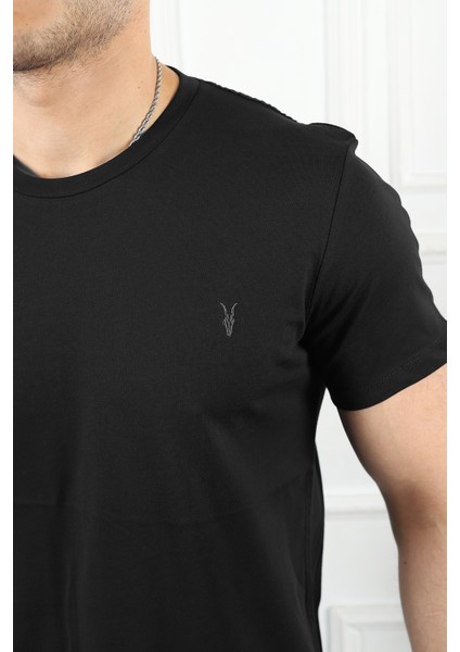 Erkek Siyah Bisiklet Yaka Standart Pamuk Erkek Basic T-Shirt 3'li Paket indirimleri