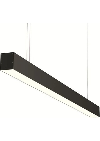 Lineer Armatür 100CM(SIYAH Kasa,gün Işığı 3000K) Ledli Sarkıt Modern LED Avize, Salon, Mutfak 22W