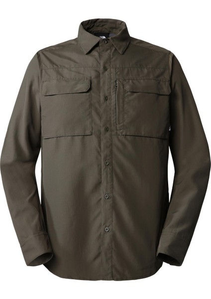 The North Face M L/s Sequoia Shirt Erkek Outdoor Gömlek Haki