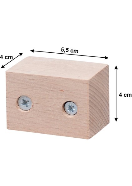 Masa Sandalye Koltuk Kanepe Ünite Ayak Yükseltici Ağaç Takoz Boy 4 cm En 55 mm