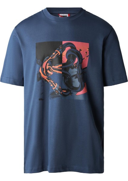 M Graphic T-Shirt Erkek Tişört Lacivert