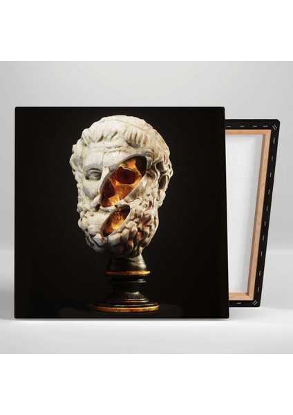 Gold Detaylı Mermer Davud Heykeli Ikili Kombin 2li Set Kanvas Tablo fiyatları