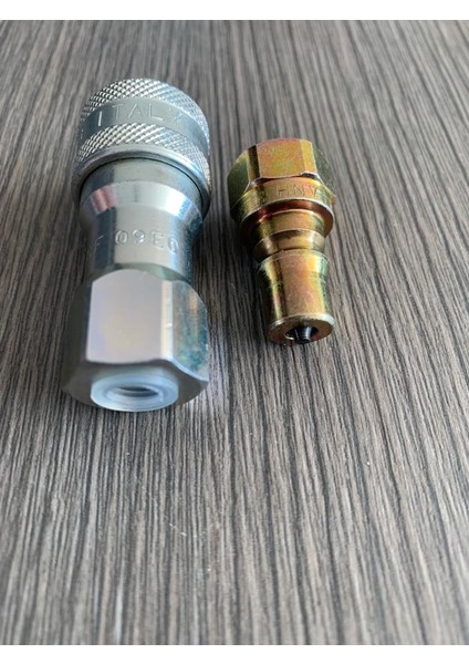 Hızlı Kaplin Hnv 18 Gas B Pirinç Dişi 1/8" x 1/8" Bspp Viton Conta