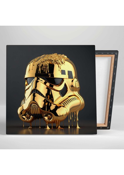 Efsane Film Karakterleri Altın Jedi Maskesi Gold Liquid Mask Üçlü Kombin 3lü Set Kanvas Tablo fırsatları