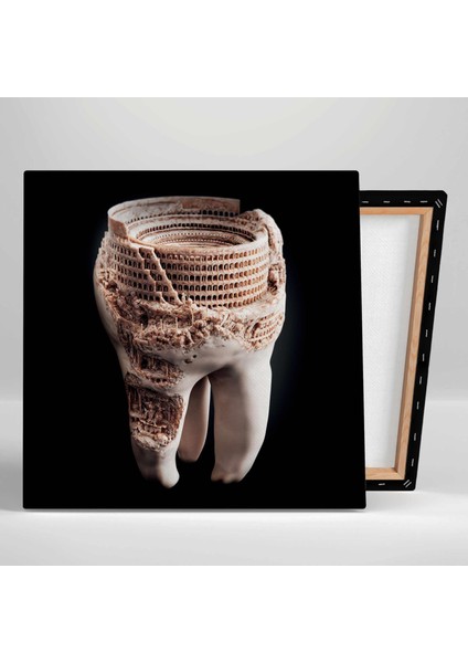 Diş Muayanehane Dental Sağlık Diş Hekimi Ikili Kombin 2li Set Kanvas Tablo modelleri