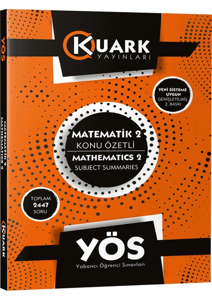 KUARK YAYINLARI YÖS MATEMATİK-2 KONU ÖZETLİ