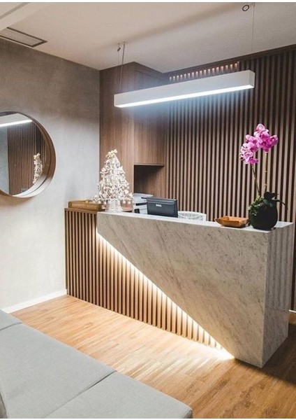 Lineer Armatür 100CM(BEYAZ Kasa,gün Işığı 3000K) Ledli Sarkıt Modern LED Avize, Salon, Mutfak 22W