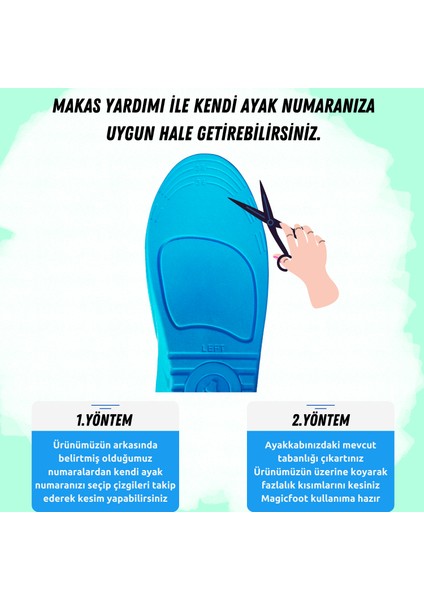 Magic Foot Work Energy iş Tabanlığı - Ortopedik Tabanlık - Uzun Süreler Ayakta Çalışanlar için - Rahat Tabanlık -  Darbe Emici Özellikli - High Memory Foam Teknolojisi - Kadın Ayakkabı iç Tabanlığı