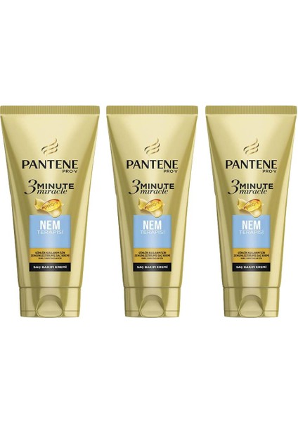 3 Minute Miracle Nem Terapisi Saç Bakım Kremi 200ML 3lü Set