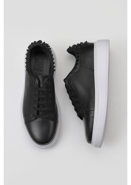 Siyah Deri Erkek Spor Ayakkabı10