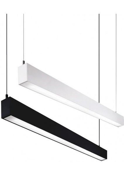 Lineer Armatür 150CM(SIYAH Kasa,gün Işığı 3000K) Ledli Sarkıt Modern LED Avize, Salon, Mutfak 33W