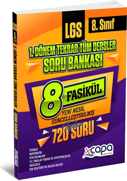 Çapa Yayınları LGS 8. Sınıf 1. Dönem Tüm Dersler Soru Bankası