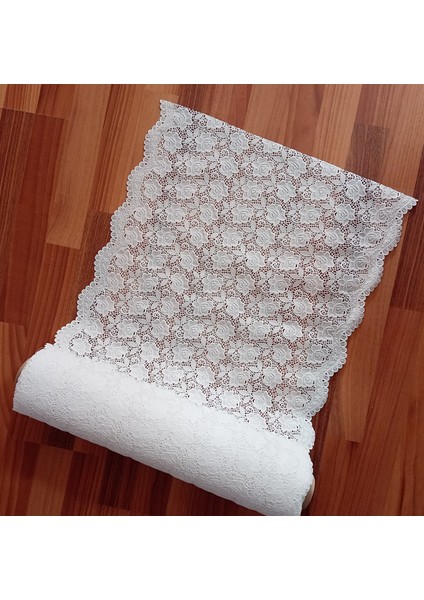 Pvc Dantel Kaymaz Raf Dolap ve Çekmece Örtüsü/ Ölçü: 50 cm x 5 mt Serpme Çiçek 🌺