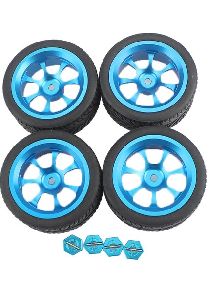 4pcs Alüminyum 12MM Altı Hubs Tekerlek Adaptörleri Wltoys Için Kauçuk Lastik ve Metal Mandal (Yurt Dışından)