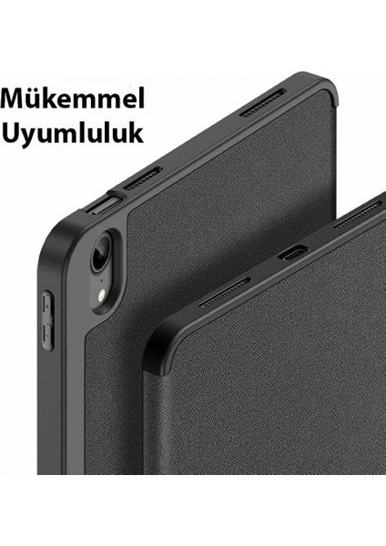 Kalem Yerli Uyku Modlu Mıknatıslı Standlı Kapaklı iPad 10.2 2022 Kılıf Tablet Kılıfı Pu Deri Mikrofiber Tablet Kılıfı