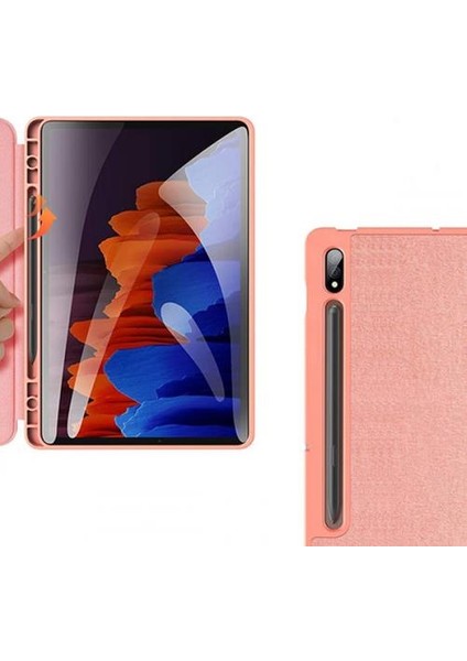 Standlı Kalem Yerli Samsung Galaxy Tab S8 Plus Kılıf (X800-X806) Katlanabilir Uyku Modlu Tablet Kılıfı