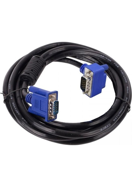 VGA L Tipi Erkek Erkek Kablo 90 Derece 15 Pin VGA Kablo 3m