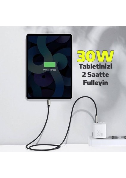 Super Şarj 30W Şarj Başlığı 2 USB + Type-C Şarj Cihazı Iphone 14 13 12 11 Pro Max Şarj Cihazı