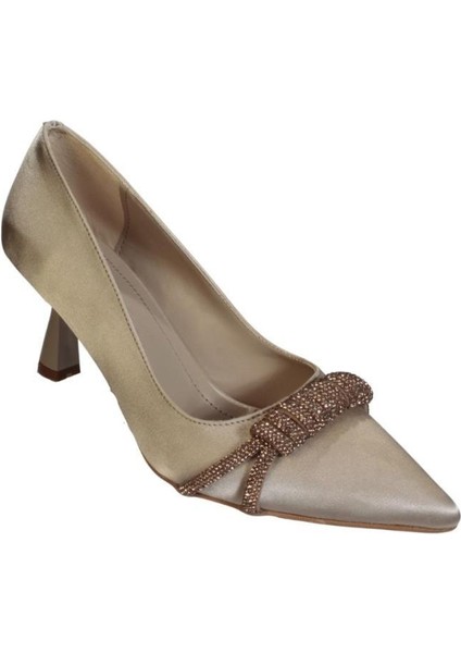 Kadın Siyah Krem Saten Üzeri Taşlı 6cm Kadeh Topuk Sivri Burun Düğün Nişan Abiye Steltto Ayak10 fiyatları