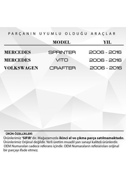 Mercedes W639 Vito Viano Için Yolcu Kapılar Cam Düğmesi Kapağı