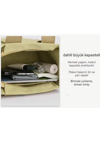 Yeni Kanvas Çanta Bento Küçük Çanta Tote Çanta El Taşıma Büyük Kapasiteli Tote Çanta (Yurt Dışından)